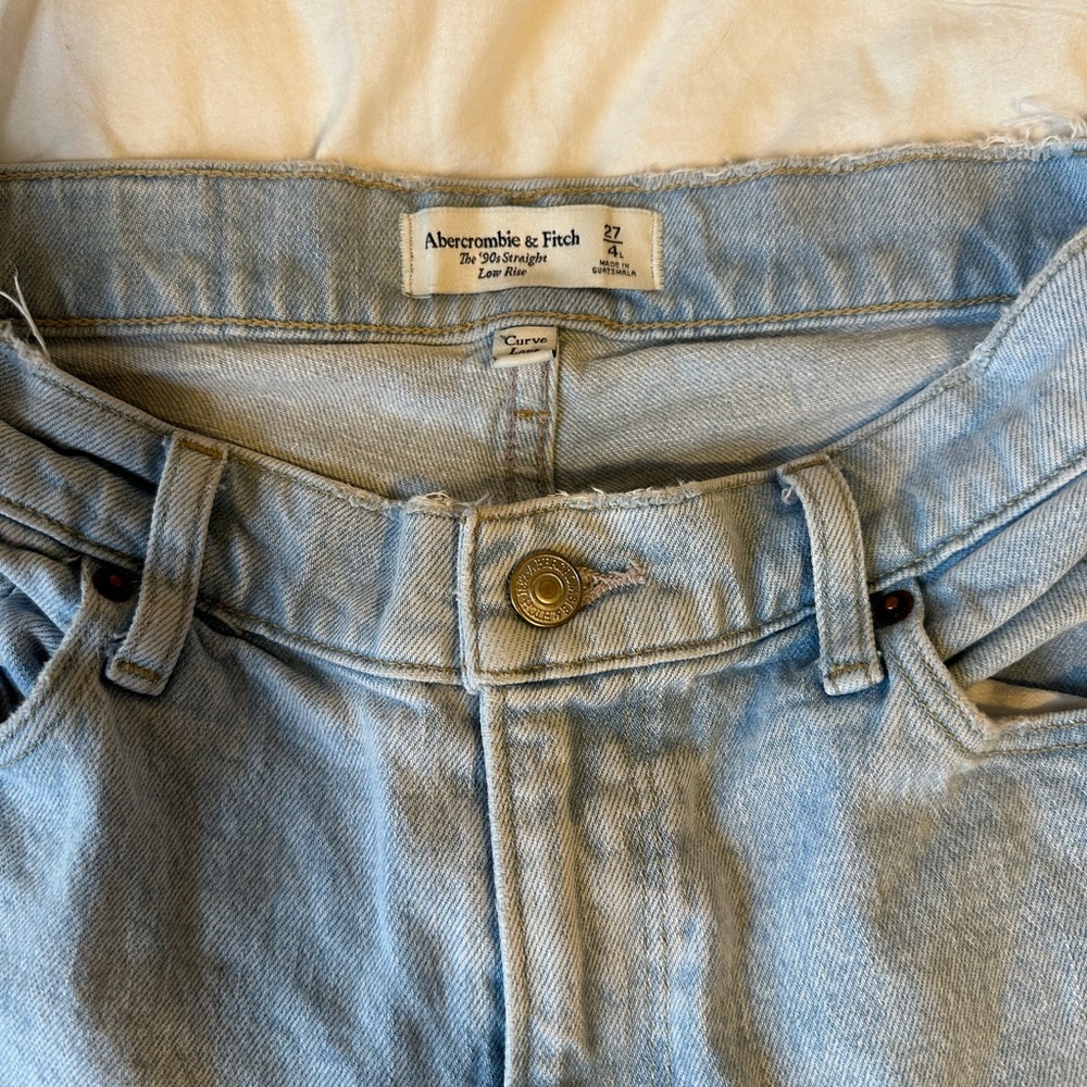 Abercrombie & Fitch 90s straight low rise curve love 4 long